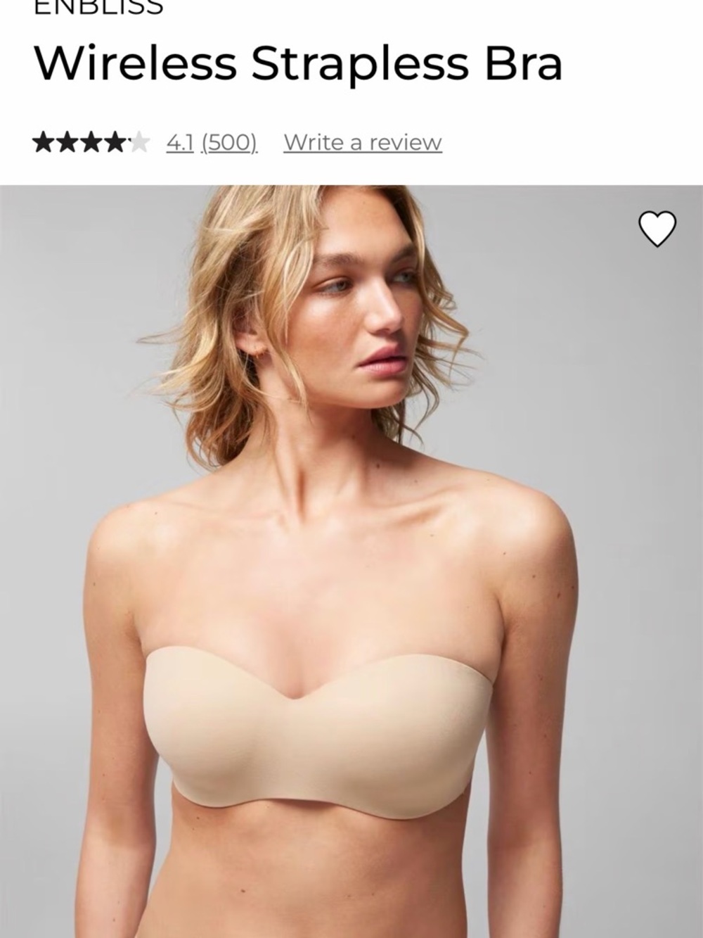 Soma Nude Wireless Strapless Bandeau Bra